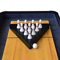 TORPSPORTS Set of 10 Hardwood Shuffleboard Bowling Pin Set-Pinsetter&Carry Bag null, 1