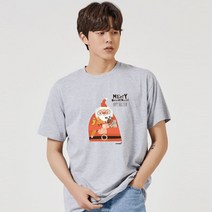 키밍 산타 동물 성탄절 그래픽 캐쥬얼 반팔티