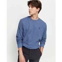 21FW [populet]블루 퍼피자수 면 긴팔티셔츠 WHTS1D361B2