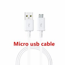 고속충전기 QC3.0 EU 어댑터 삼성 호환 샤오미 레드미 7 화웨이 ZTE LG 알카텔 Oukitel 안드로이드 휴대 케, 03 only white cable
