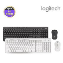 로지텍코리아 로지텍 MK295 SILENT 무선 키보드 마우스 세트 (블랙 화이트), 블랙