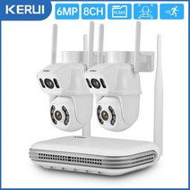 감시카메라 cctv 베이비 캠 KERUI 무선 NVR 보안 와이파이 IP 카메라 시스템 키트 야외 감시 CCTV 오디오 비디오 녹음기 2K 4MP MP 풀 HD CH, CHINA_없음 | 2PCS 6MP Dual Lens