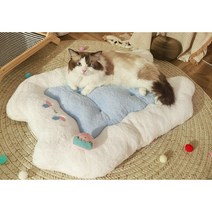 INSLIU 귀여운 반려동물 고양이 애견 매트, 노란색