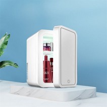 보관함 냉장고 화장품 8L 미니 메이크업 스킨 케어 휴대용 소형 유리 패널 Led 라이트 220V 따뜻한 홈 자동차 사용, 8L Square white_UK