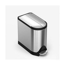 Simplehuman 심플휴먼 10리터 쓰레기통 스테인리스 블랙, Brushed, 브러쉬드