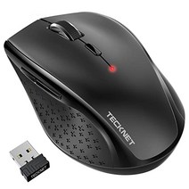 TECKNET 무선 마우스 3200 DPI 2.4G 광학 비즈니스 무선 마우스 6 조정 가능한 DPI 무선 마우스(나노 수신기 포함) PC 노트북용 무선 마우스 Windows MacBook Linux Office Home -12535, 푸른
