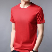 반팔티셔츠남자 여름 솔리드 무지 라운드넥 얇은 누에실 캐쥬얼 트렌드 에어매쉬 4996844485