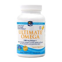 노르딕 얼티메이트 오메가3 피쉬 젤 1280mg 레몬맛 60소프트젤 EPA DHA, 60