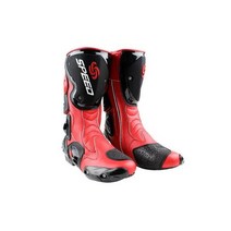 라이딩 트라이더 100% 모토 오토바이 부츠 크로스 가죽 롱 니 하이 슈즈 화이트 블랙 GP 더티 바이크 사이즈 10-45 B1004, 8, medium red