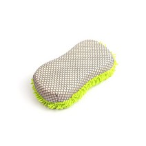 견고한 Car Sponge Brush Microfiber Towel Cyan or Gray Auto Cleaning Detail Rim Cleaner Washing Tools, 01 1pcs cyan