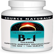 소스내추럴스 비타민 B-1 100mg 100타블렛, 1팩