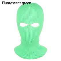 육군 전술 마스크 3 구멍 전체 얼굴 스키 겨울 모자 Balaclava 후드 오토바이 헬멧, 07 style 2-fluorescent