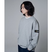 정품 내셔널지오그래픽 N224USW901 스탠다드 벨룩스 세미 오버핏 기모 맨투맨 티셔츠 M GREY