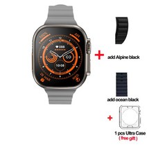 2Pcs/3Pcs/4Pcs ZD8 울트라 맥스 스마트 워치 2.08 "망막 스크린 시리즈 8 49mm 티타늄 합금 NFC ECG, 14 add 2 straps_01 2 PCS