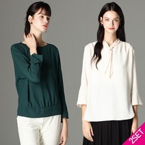 [르오트] 2SET [홈쇼핑방송/(LeOT)] 빅토리아 페미닌 블라우스 2종세트