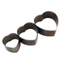 GHSHOP 3x Leathercraft 펀치 다이 커터 가죽 패브릭 커팅 몰드, 러브 하트, HSS, 달빛 실버