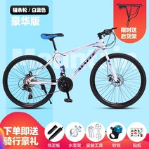 입문용 27.5인치 카본 21단 27단 30단 자전거 MTB 산악 자전거, 24단, 26인치, 워 호크 - 화이트 블루 - 디럭스 - 스포크 휠