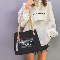 패션파트너 키링 포인트 데일리 캔버스 가방 캐주얼 숄더 에코백