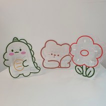 귀여운 연필꽂이 캐릭터 아크릴 책상용 정리 수납함, 플라워