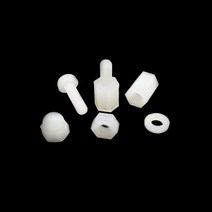 PA66 나이론 M3 서포트볼트 너트 지지대볼트 너트 PCB서포트, 지지대너트 M3x9(19개)
