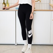 나이키 하이라이즈 빅로고 스트레치 여성 롱 레깅스 A0001-003