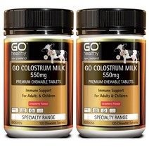 뉴질랜드 고헬시 콜로스트롬 초유 밀크 550mg 츄어블 120정 2팩 Go Healthy Colostrum Milk 550mg, 1개