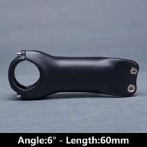 스템 블랙 매트 카본 스템 6/17 도 자전거 318mm 핸들 바 MTB 부품 60/70/80/90/100/110/120/130mm, 01 6 Degree 60mm