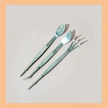 고급 원예용 키코아 스텐 핀셋 다육식물 관엽식물 집게 분갈이 용품 다육이 도구, 양방향 1자형 핀셋