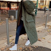 깔깔이 오버핏 야상 롱패딩 한겨울 필수 따뜻한 털 점퍼