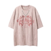 200g 스웨이드 반팔 티셔츠 여성 느슨한 인터넷 연예인 프라이드 스트리트 하이 엔드 센스 커플 스트리트 반소매 공식 피겨