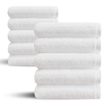 [쥬련제작소] 40수 200g 호텔 수건 40cm 90cm 10장 세트, 화이트