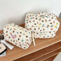 [3사이즈파우치] 보송보송 퀼팅 화장품 생리대 파우치