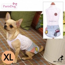TNN716866패리스독 데님 스커트 원피스 (화이트) (XL)