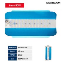 NEARCAMled 요오드 텅스텐 조명 하이라이트 방수 야외 LED 시장 투광 50W, 02 50WTJ