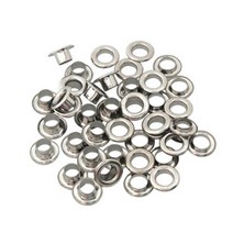 황동 양면 구멍 와셔 가죽 공예 수리 그로밋 라운드 아이 링 신발 가방 의류 벨트 모자 100 세트 5mm, Silver