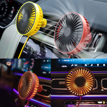 LED 차량용써큘레이터 저소음 연료절감차량용선풍기 환풍기 차박환기 화물차선풍기, 화이트