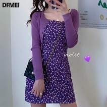 DFMEI 나시 원피스 여 A라인 스커트