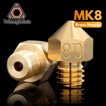 노즐 바늘 청소 3D 프린터 3d 용 trianglelab 품질의 황동 mk8 j, 1PC 0.4mm 1.75MM