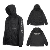 RAVER 레이버 오토바이 우비 상의 비옷 방수 점퍼, 블랙