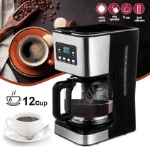 캡슐 가정용 사무실 에스프레소12 컵 950w 자동 커피 머신 물, 검은색, L