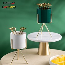 호프너 물빠짐 아기 수저통 티스푼통 커피숟가락 보관 포크통 꽂이 용기 정리, 딥그린