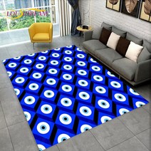 Nazar Evil Eye Tree of Life 영역 러그 가정용 카펫 거실 침실 소파 도어매트 주방 장식 어린이 놀이 미끄럼 방지 바닥 매트, 165.120x160cm47x62in - 3