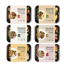 허닭 [유통기한임박특가] 곤약 도시락 6종 혼합6팩, 200g, 6팩