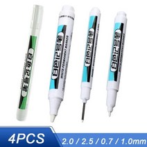 마커 펜 낙서 방수 영구 연필 플라스틱 유리 스톤 금속 세라믹 목공 색칠 도구, 2mm 2.5mm 0.7mm 1mm