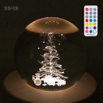 옆동네몰 회전하는 수정구슬 오르골 무드등, 트리(+리모컨)