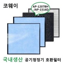 코웨이호환 1207set 공기청정기필터 AP-1516D 코웨이 공기청정기필터 호환필터 제거 공기청정, 벤타샵상품선택