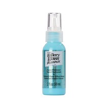 Plaid 갤러리 스테인 글라스 펜 2oz 색상선택 글라스 데코 스테인글라스 물감, 8 Shimmer Aqua