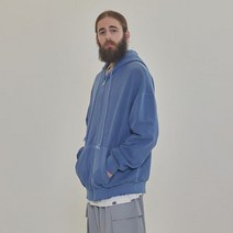 카고브로스 CB PIGMENT OVER HOOD ZIP UP BLUE