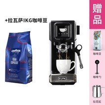 에스프레소 머신 원두 머신기 자동 커피 커피기계 카페 가정용 휴대용, 1820D Black+LavasaIKG커피원두
