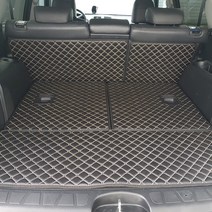 아이빌 4D입체퀼팅 모하비더마스터 트렁크매트 풀세트+2열등받이매트, 7인승일체형, 블랙+블랙